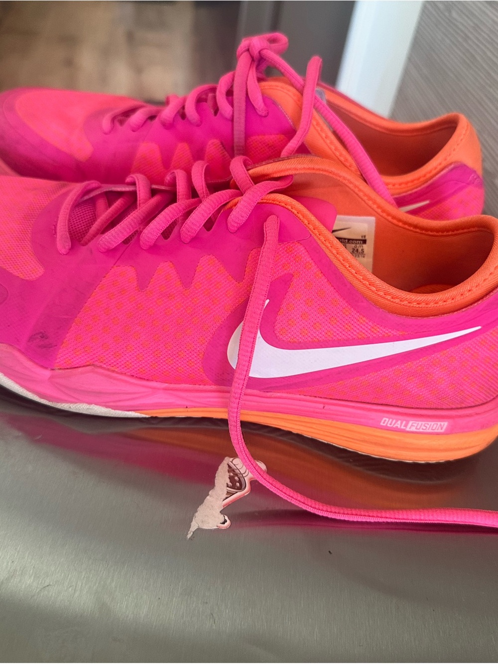 Nike Women’s Hot Pink and Orange Training Sneakers